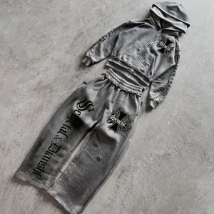 Custom Ape Graphic Tracksuit Set Heavyweight French Terry <b>Hoodie</b> Sweatpants Oversized Streetwear Unisex OEM ODM - Product Image 3
