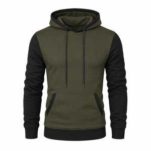Two-Tone Winter Pullover <b>Hoodie</b> Men Modern Soft Street Wear Regular Fit <b>Aesthetic</b> Custom Print OEM/ODM 100% Cotton Fleece - Product Image 1