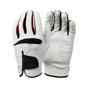 Latest Breathable Genuine Leather Golf Glove Right Hand Hook And Loop Closure Unisex Sports Glove Genuine Leather - Product Image 1