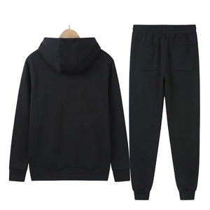 Sudaderas con Capucha y Pantalones Deportivos para Hombre, al por Mayor, de Fábrica OEM, Personalizados, de Alta Calidad, Transpirables, con Cintura Elástica, de Poliéster/Algodón - Product Image 2