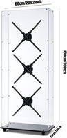 Missyou HologramFan 3D – Étui de protection en acrylique pour ventilateurs de 46-52-56 cm, vitrine transparente pour publicité
