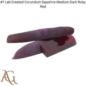 # 7 Corindons et Saphirs de laboratoire, rouge rubis foncé moyen, boules synthétiques, fusion flamme, gemmes simulées, lapidaire de découpe - Product Image 1
