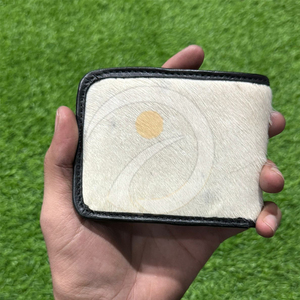 High End Genuine Cowhide Hair <b>Wallet</b> Mens <b>Compact</b> Leather Organizer With Traditional Western Appearance - Product Image 1