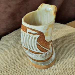 Tasses à boire en corne de buffle naturelles, écologiques et faites à la main pour Noël et le Nouvel An - Product Image 2