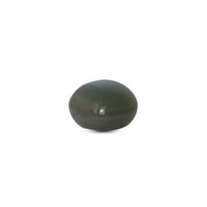 Natural Cat's Eye Loose Gemstone 1 Carat Light Grayish Blue Round Brilliant Cut for Fine Jewelry - Product Image 3