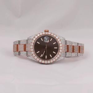 Reloj de Moissanita Estilo Hip Hop de Lujo con Incrustaciones de Diamantes para Hombre, Venta al por Mayor - Product Image 3