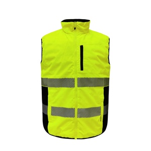 Gilet réversible personnalisé en gros, double face, pour l'hiver, gilet de sécurité réversible - Product Image 2