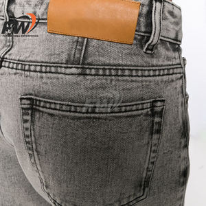 Pantalon en jean pour homme, style vintage, délavé, déchiré, coupe slim, patchwork, personnalisable avec logo, vente en gros OEM, prix bas - Product Image 5