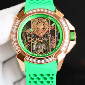 Reloj de Hombre Mecánico Automático Esqueletizado, Deportivo y Casual, con Bisel Incrustado de Diamantes en Oro Rosa, Elegante y Lujoso - Product Image 2