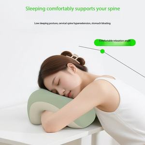 Coussin de sieste en mousse à mémoire de forme détachable, positionneur semi-circulaire, support inclinable lavable pour le bureau et l'école - Product Image 3