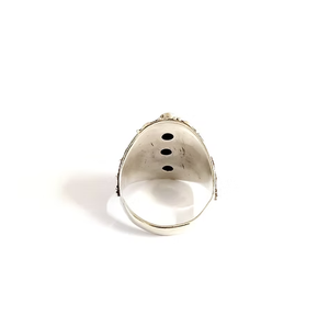 (6.7 gramos) Anillo llamativo de ónix verde, plata de ley, hecho a mano, joyería de estilo vintage para mujer, para uso diario - Product Image 4