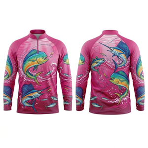 Maillot de pêche unisexe personnalisé, entièrement imprimé par sublimation, manches longues, protection UV, séchage rapide, respirant, sports de plein air - Product Image 4