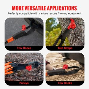 Grillo Sintetico Morbido 1/2'' x 22'' con Resistenza alla Rottura di 44092 Libbre (20 Tonnellate) per Recupero e Traino, 2 Manicotti Extra (2) - Product Image 5