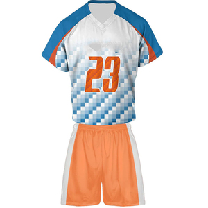 High Quality 100% Polyester Lacrosse Football Jersey Uniform <b>Set</b> Breathable <b>Cheap</b> Printed OEM Blank Sublimation New Design - Product Image 1