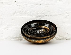 Bol en corne de buffle indienne noire de haute qualité, fait main, sans BPA, bol de service en corne naturelle, design le plus vendu - Product Image 1