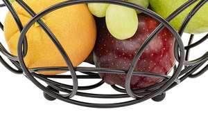 Corbeille à fruits décorative en métal, support de comptoir de cuisine pour fruits, légumes, pain et collations, rangement d'articles ménagers - Product Image 3