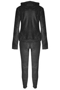 Ensemble de survêtement en velours pour femme, sur mesure, hiver, coton uni, léger, streetwear - Product Image 4