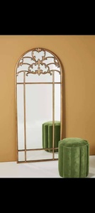 Traditional Hand Curved Console <b>Table</b> Antique Design Entrance <b>Table</b> Oval Shape <b>Mirror</b> Frame wooden Top Hallway Entryway <b>Table</b> - Product Image 5