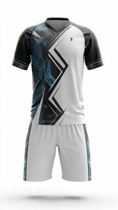 High Quality Football Uniform Sportswear V-Neck Football Jersey Tops Custom Sublimation Football Training Uniforms - Product Image 3