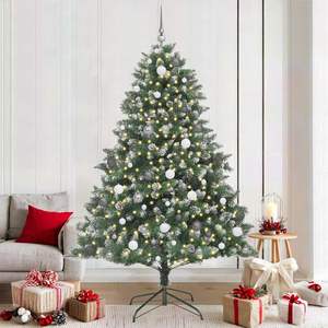 Sapin de Noël artificiel vert de 82,68 pouces avec 300 LED - Product Image 1