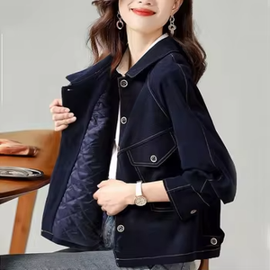 Chaqueta vaquera corta de algodón de una pieza Advanced Sense, ajustada, transpirable, con clip, a la moda, para mujer, Otoño/Invierno 2026, Top de moda - Product Image 6