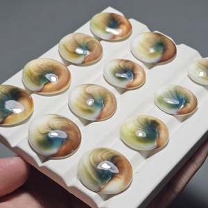 Gemas de concha de operculum natural para la fabricación de joyas, lote de gemas de concha de operculum al por mayor para la fabricación de joyas - Product Image 4