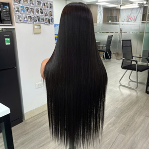 Peluca Larga Negra, Cabello Virgen Vietnamita Liso, Cabello Humano de Lujo, Super Double Draw, Envío Rápido desde Fábrica, Super Draw - Product Image 5