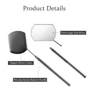 Eyelash Mirror <b>Square</b> Eyelash Extension Mirror Lash Makeup Beauty <b>Tool</b> Handheld Stainless Steel Material Professional Quality - Product Image 2