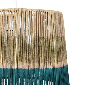 Lámpara colgante de yute tejido escandinavo, lámpara de techo colgante bohemio Bali para sala de estar, dormitorio, restaurante, decoración, granja - Product Image 2