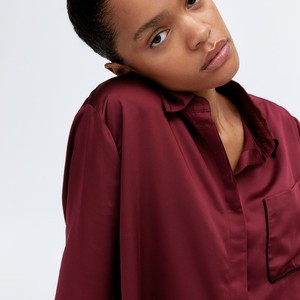 Peignoirs de détente en satin 100 % coton respirant pour femme, colorés, imprimés sur mesure, à manches longues, pleine longueur, épais, pour femme - Product Image 5
