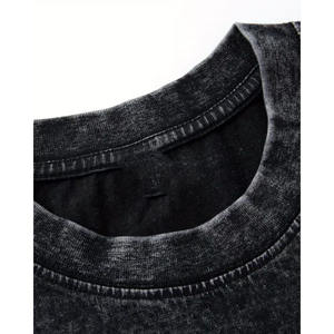 Camiseta Personalizada de Alta Calidad, Verano, Poliéster/Algodón, Tejido de Punto, Estilo Vintage, Lavado Ácido, Corte Regular, Antiarrugas, Manga Corta, Lisa - Product Image 4