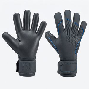 Breathable <b>Waterproof</b> Non-Slip Leather High Quality Professional Goalkeeper <b>Gloves</b> OEM Customizable Goalkeeper <b>Gloves</b> - Product Image 1