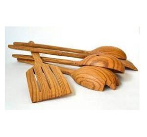 Ensemble d'ustensiles en bois 5 pièces, spatules, cuillères, outils de cuisine, lavage à la main uniquement, sans danger pour les aliments - Product Image 2
