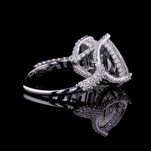 Diseñador 14K chapado en oro Moissanite anillo de compromiso 1 quilate VVS2 corte brillante moda mujer nupcial joyería de lujo - Product Image 5