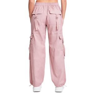 2025 Fall Women Pockets <b>Cargo</b> Pants Drawstring Women Baggy Pants Streetwear Vintage Casual Loose <b>Straight</b> <b>Trousers</b> - Product Image 2