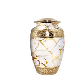 Handmade <b>Large</b> Adult Size Mosaic Aluminium Glass Cremation <b>Urn</b> Individual Tiles Hand Applied Unique Funerals Funeral Supplies - Product Image 1