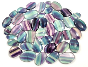 Pierre précieuse en fluorite naturelle, cabochon, cristal, prix de gros pour la fabrication de bijoux, pierres précieuses en vrac - Product Image 3