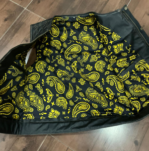 Gilet en cuir véritable de qualité supérieure les ailes de marche noir avec bouton couvert deux poches extérieures respirant pour l'hiver - Product Image 2