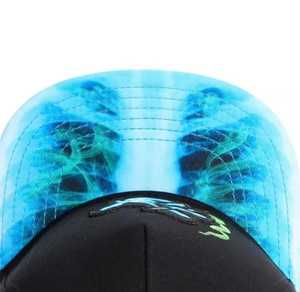 <b>Black</b> Hip Hop Snapback Cap with Abstract Pattern Polyester Unisex Casual Four Seasons Adjustable 58-60CM - Product Image 4
