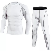 Ensemble de compression respirant pour homme, gaine amincissante ventre plat, manches courtes, soutien dorsal, correcteur de posture, sous-vêtement de fitness