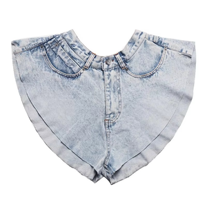 Shorts de Mezclilla Miarma & Co para Mujer, Nueva Colección 2022, Cintura Alta, Corte Regular, Casual, Sexy, Pierna Ancha, Desgastados, Cierre de Botones - Product Image 3