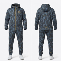 Survêtement de course softshell à sublimation, veste à capuche zippée et pantalon, uniforme personnalisé pour équipe de cheerleading et danse, entraînement OEM