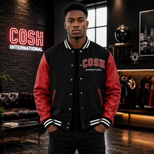 เสื้อแจ็คเก็ตวาร์ซิตี้ฤดูหนาวคุณภาพสูงจาก Cosh International สำหรับผู้ชาย ปักโลโก้ตามสั่ง สีตามสั่ง ผ้าแคนวาสกันน้ำ - Product Image 1