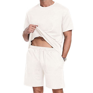 Conjuntos de Camisetas de Verano para Hombre con Estampado Personalizado OEM, 100% Poliéster de Secado Rápido, Cuello Redondo, Hombros Caídos, Estilo Urbano, Talla Grande - Product Image 3