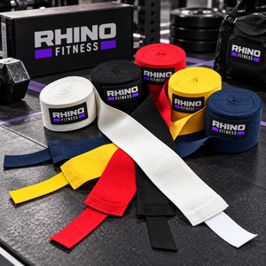 ผ้าพันข้อมือลายพราง Rhino Fitness ผ้าฝ้ายแบบมีแถบตีนตุ๊กแก สำหรับมือซ้าย ช่วยพยุงข้อมือสำหรับยกน้ำหนักสำหรับผู้ใหญ่ - Product Image 6