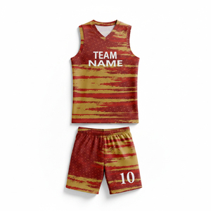 Uniforme de Baloncesto Personalizado Hecho en Pakistán, Impreso por Transferencia de Calor, Unisex, Manga Corta, Anti-UV, Antibacteriano, 100% Impreso - Product Image 5