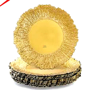 Assiette de service en acier inoxydable de qualité supérieure, élégante, attrayante, traditionnelle, décorative, faite à la main, écologique - Product Image 3