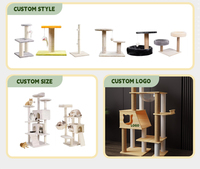 Árvore para Gatos Multi-Nível com Postes de Arranhar, Plataforma de Salto, Rede e Poleiro Superior, Cama para Gatos, Atacado de Fábrica
