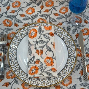 Mantel de Lino y Algodón Estampado con Diseño Floral, Estilo Clásico, Lavable, para Uso Doméstico, Forma Rectangular - Product Image 4