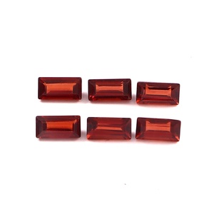 Gema suelta de granate rojo natural de 3x6 mm, corte baguette, facetada, calibrada, calidad AAA++, certificada por terceros, para la fabricación de joyas - Product Image 1